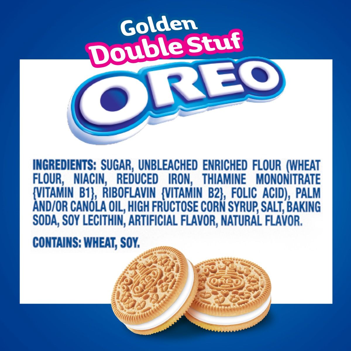 Golden Double Stuf Sandwich Cookies, Family Size Q9