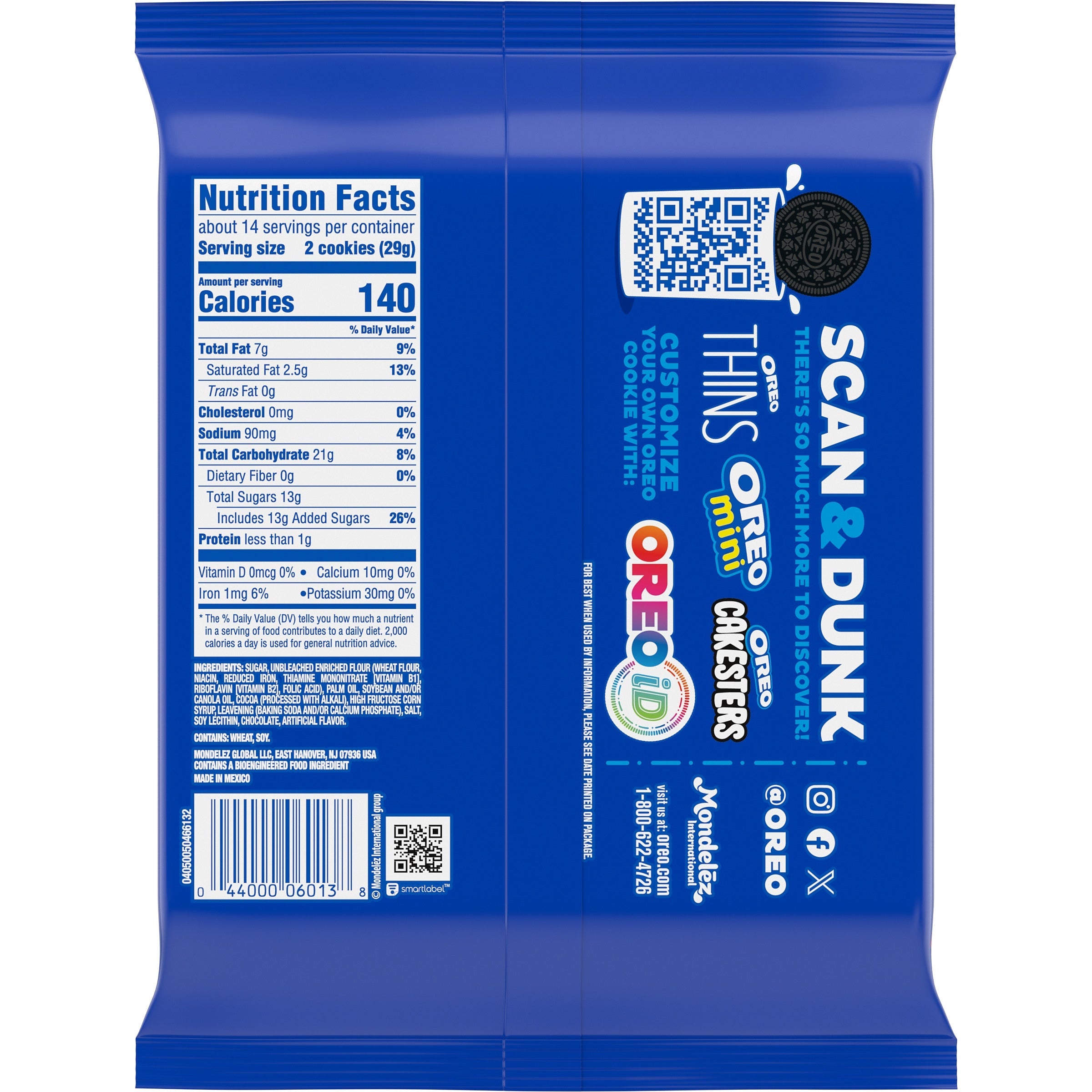 Double Stuf Chocolate Sandwich Cookies, Family Size D5