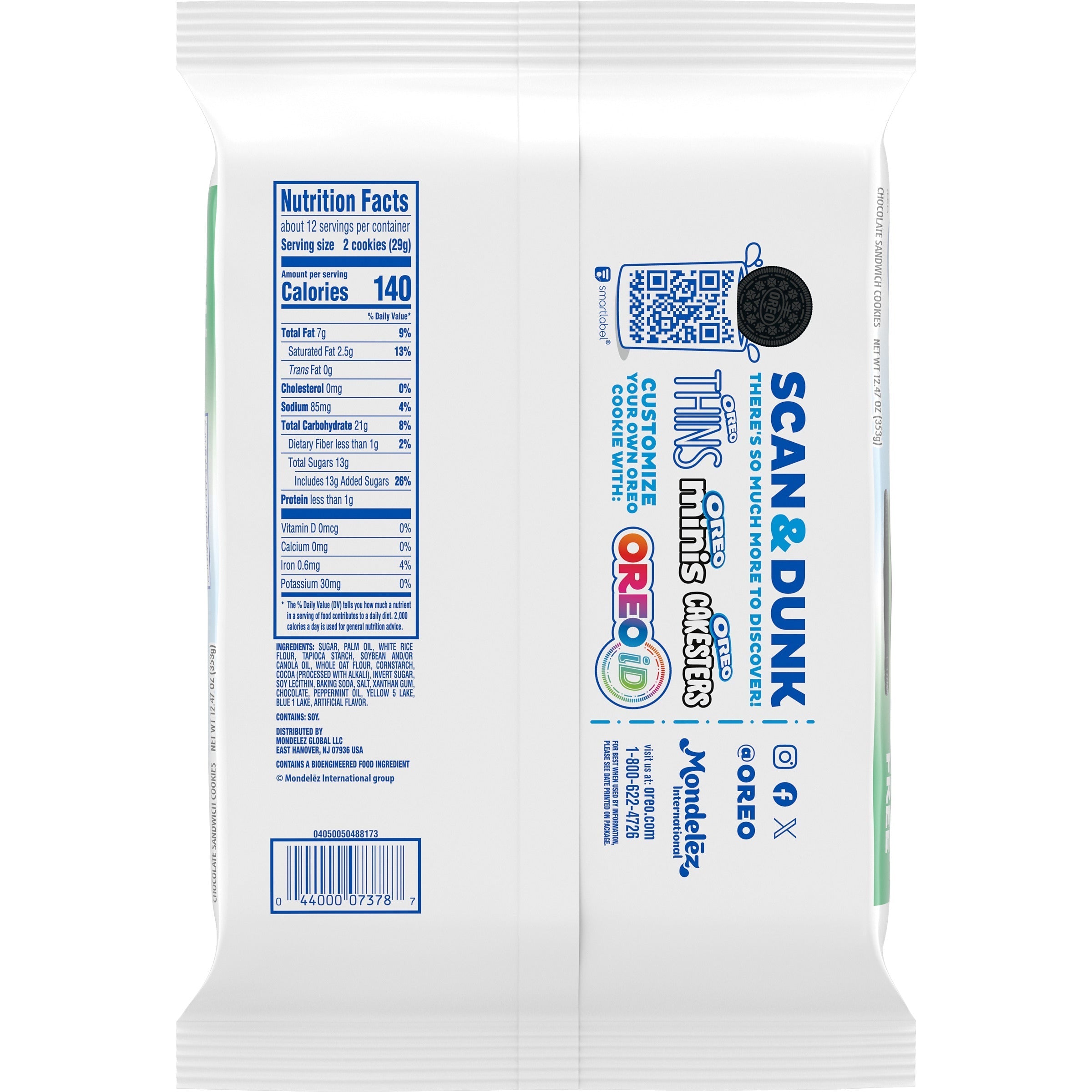Gluten Free Mint Creme Chocolate Sandwich Cookies, 2 Pack K1