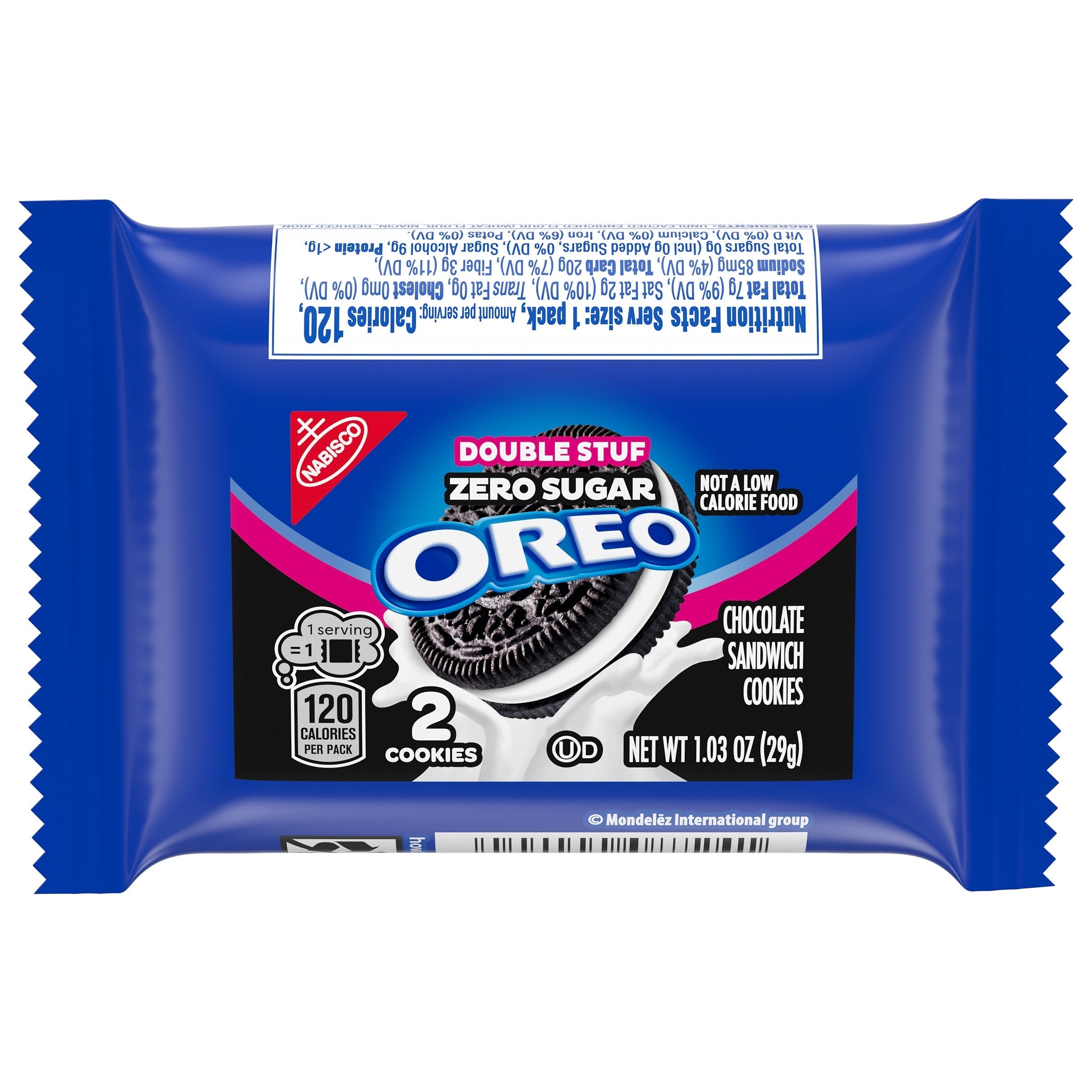 Zero Sugar Double Stuf Chocolate Sandwich Cookies, Snack Packs, 2 Pack N0