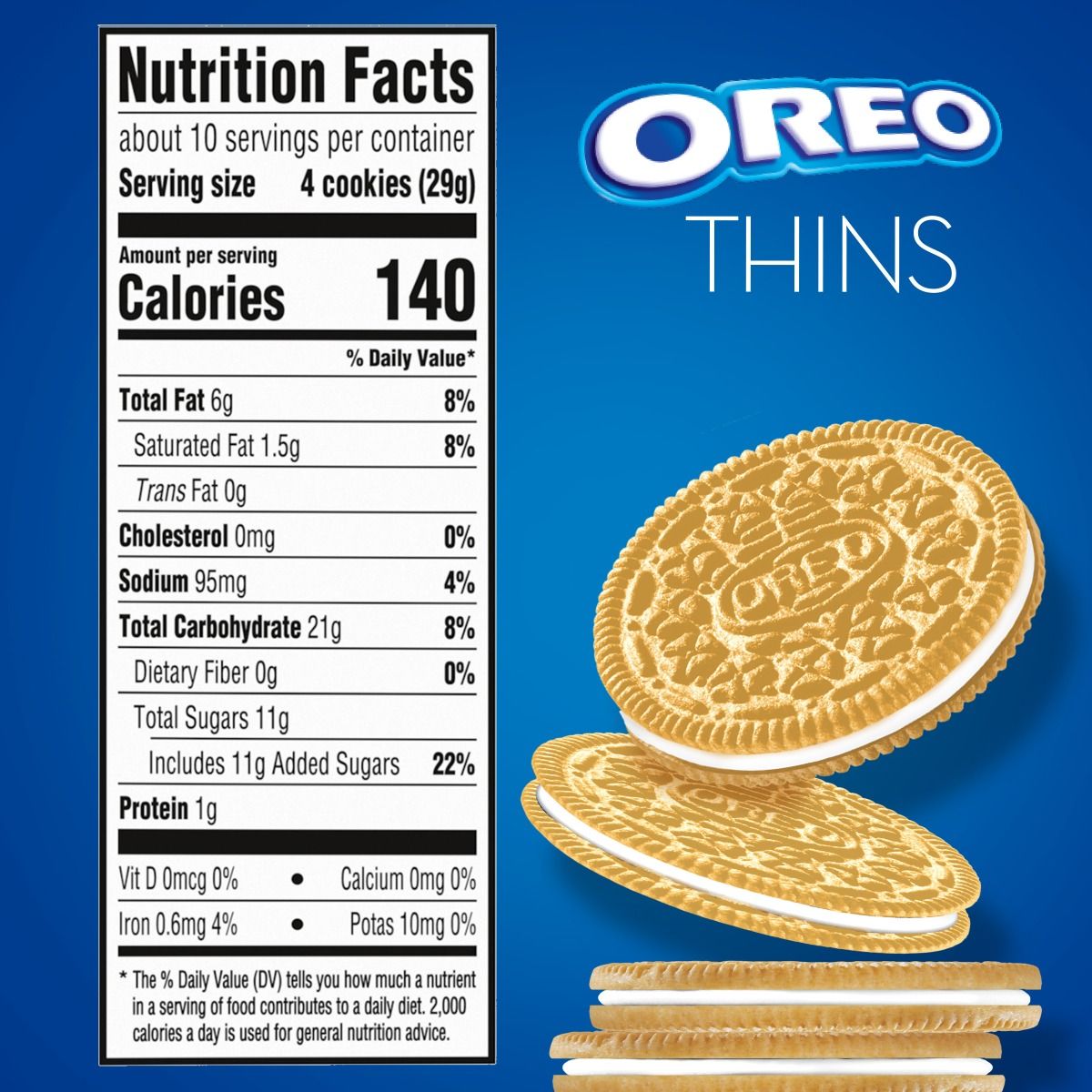 Thins Golden Sandwich Cookies, Family Size X8