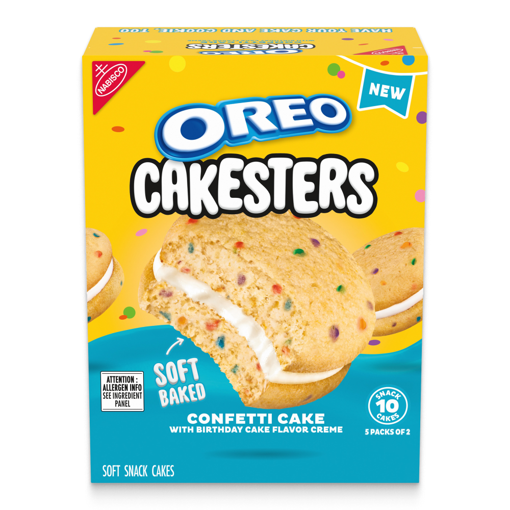 Cakesters Confetti Cake Soft Snack Cakes, Snack Packs O6