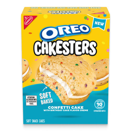 Cakesters Confetti Cake Soft Snack Cakes, Snack Packs O6