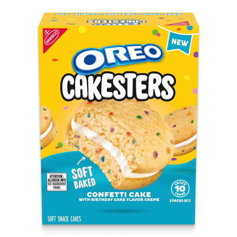 Cakesters Confetti Cake Soft Snack Cakes, Snack Packs L1