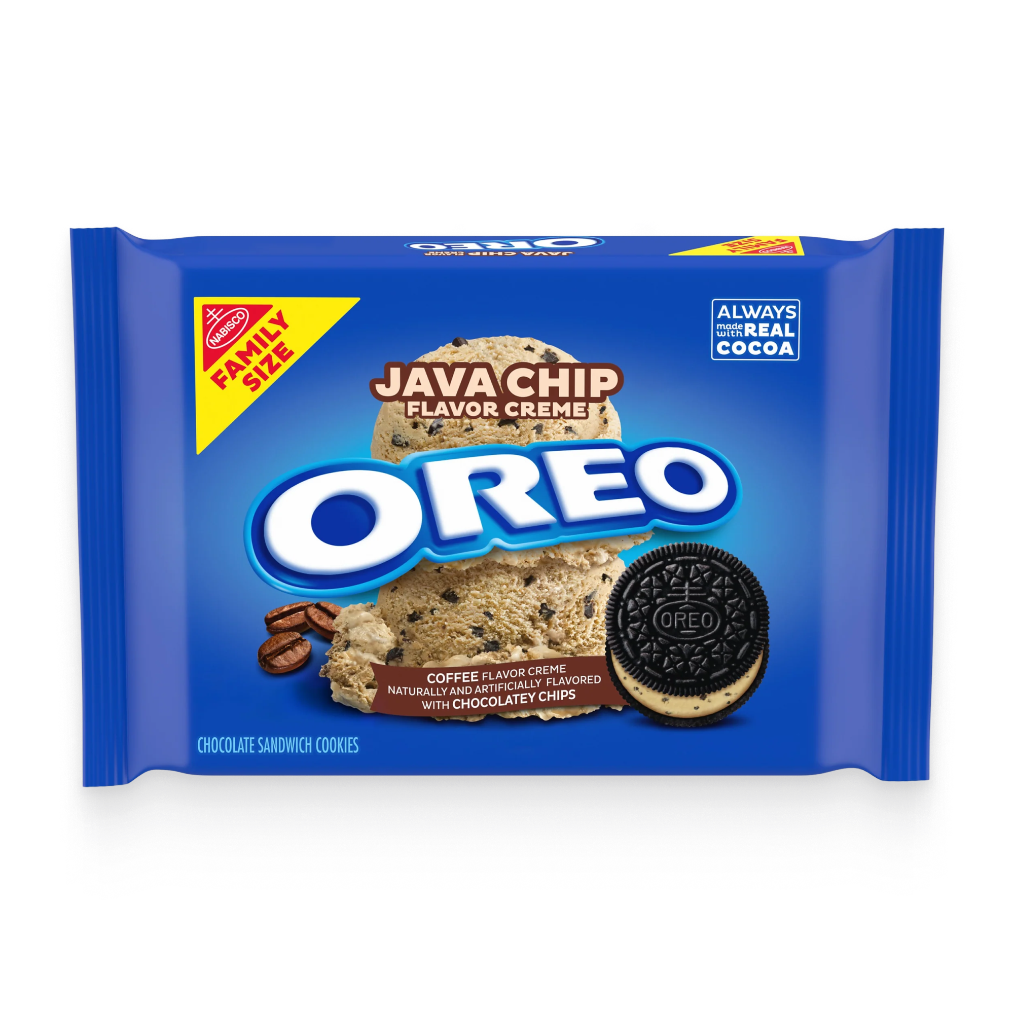 Java Chip Creme Chocolate Sandwich Cookies, Family Size R5