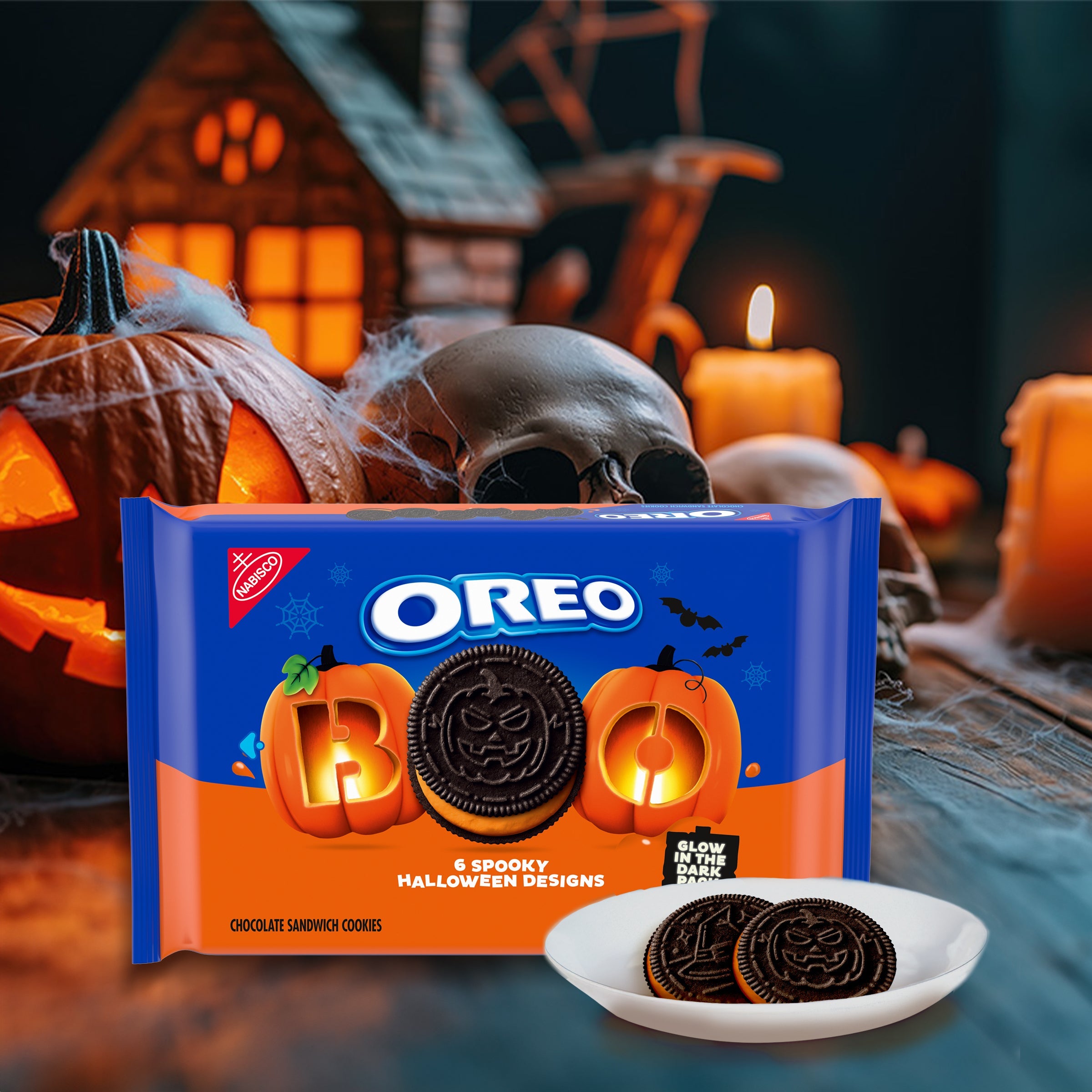 Orange Creme Halloween Cookies, Limited Edition, 2 Pack Y7