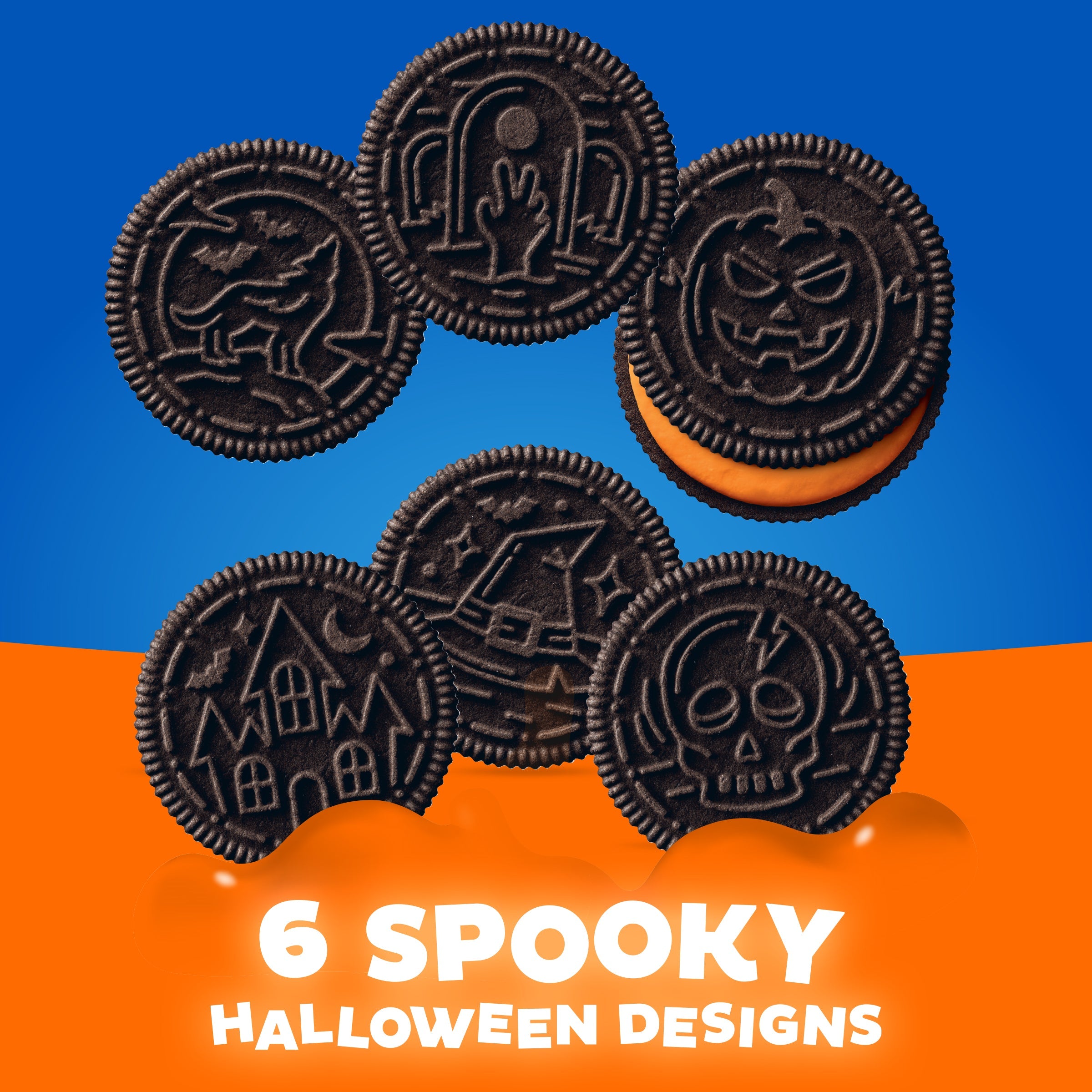 Orange Creme Halloween Cookies, Limited Edition, 2 Pack Y7