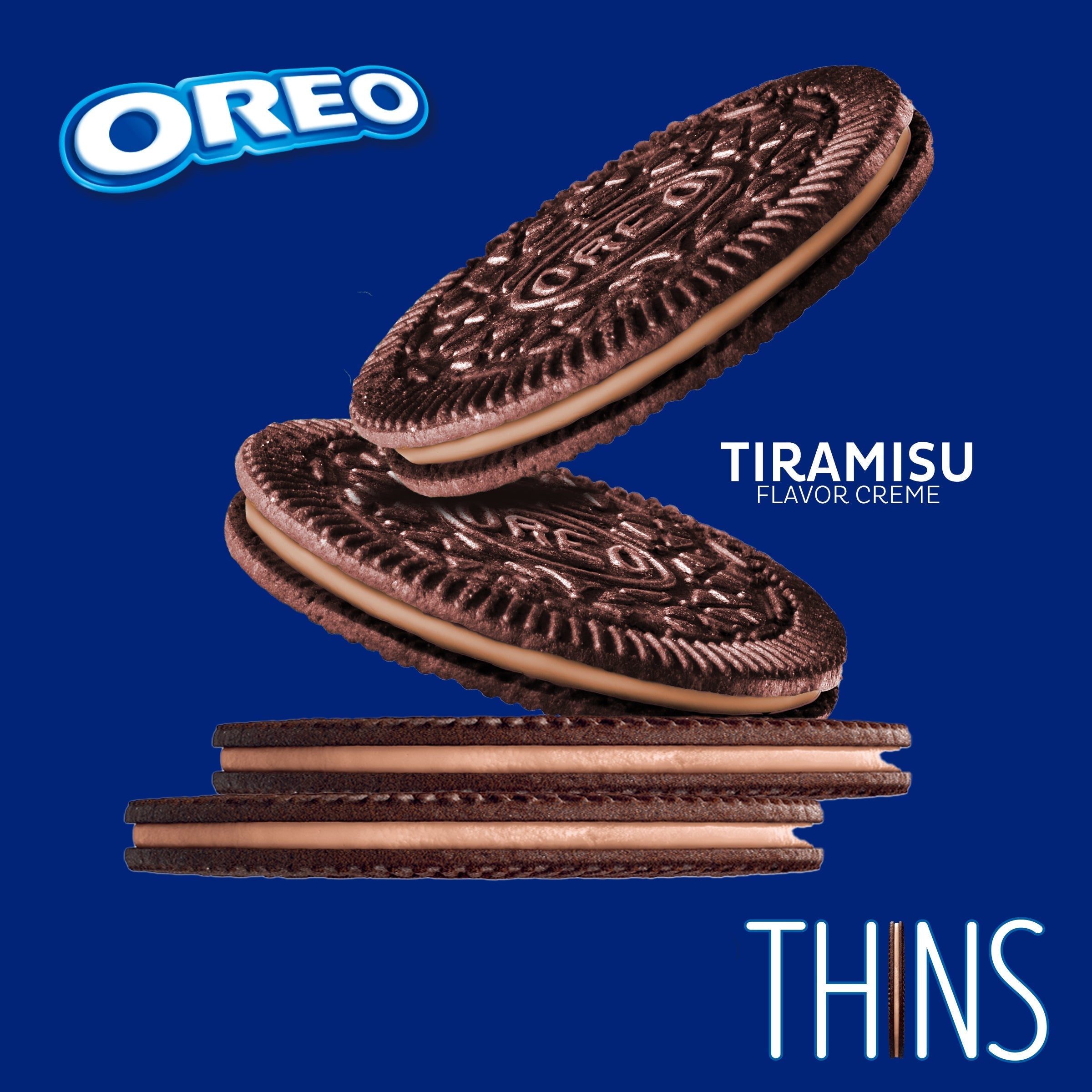 Thins Tiramisu Creme Chocolate Sandwich Cookies, Family Size L1