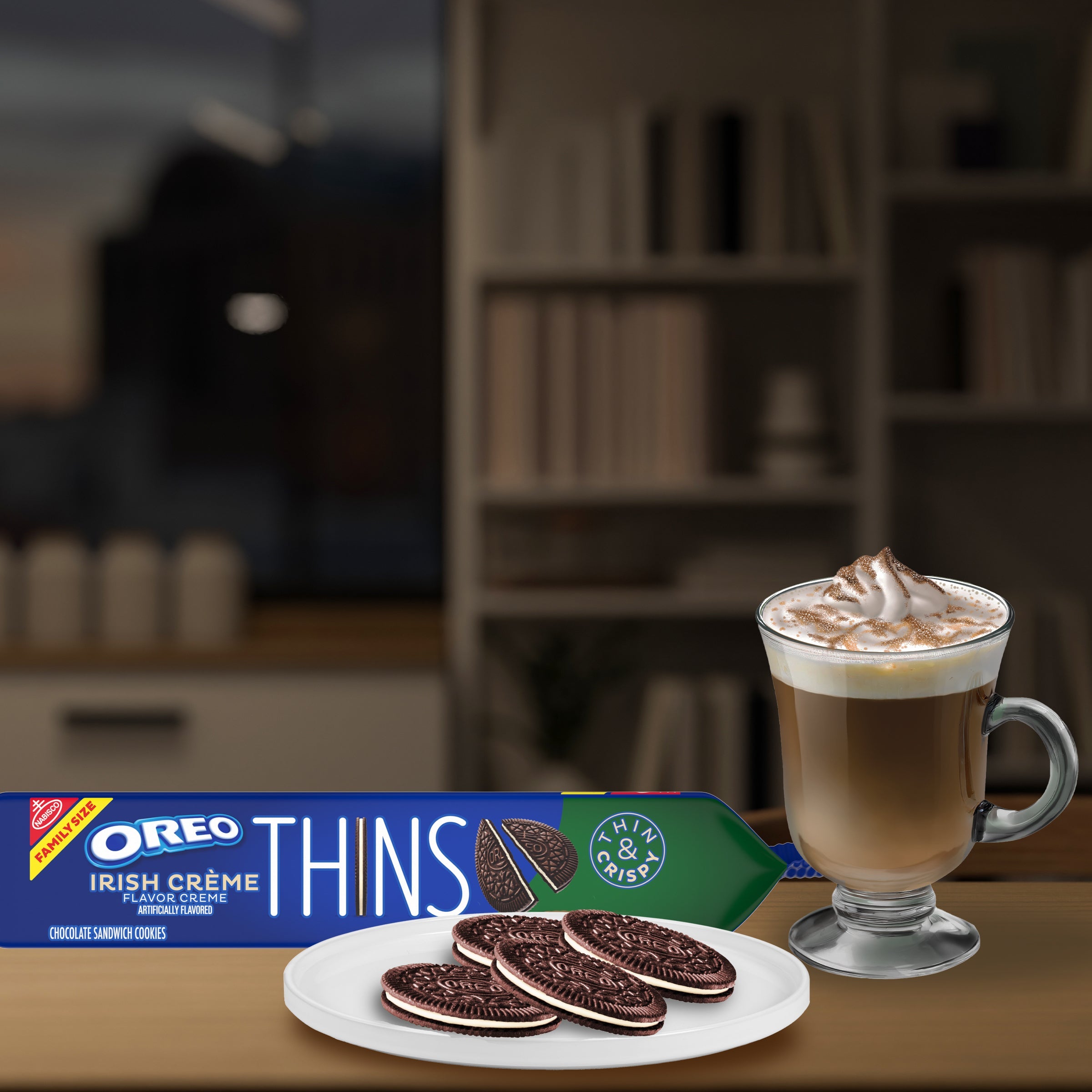 Thins Irish Crème Chocolate Sandwich Cookies, Family Size J2