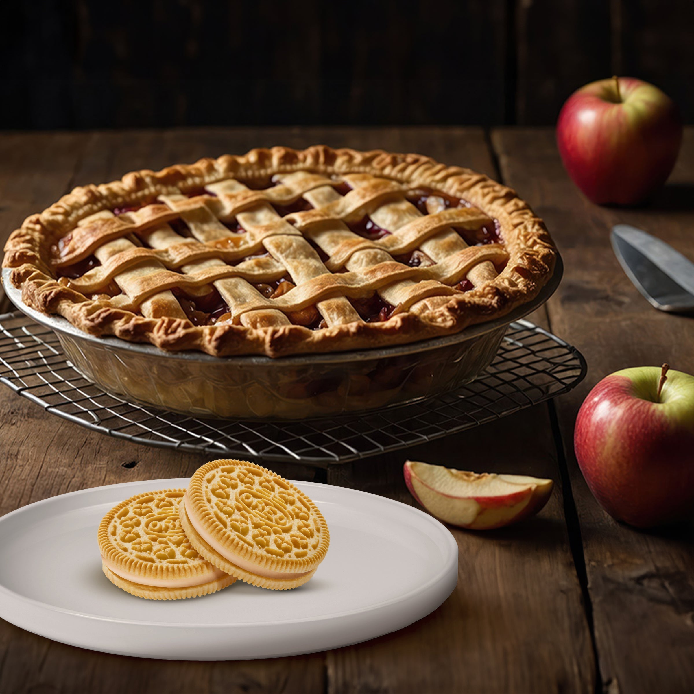 Apple Pie a la Mode Sandwich Cookies, Limited Edition, 2 Pack E2