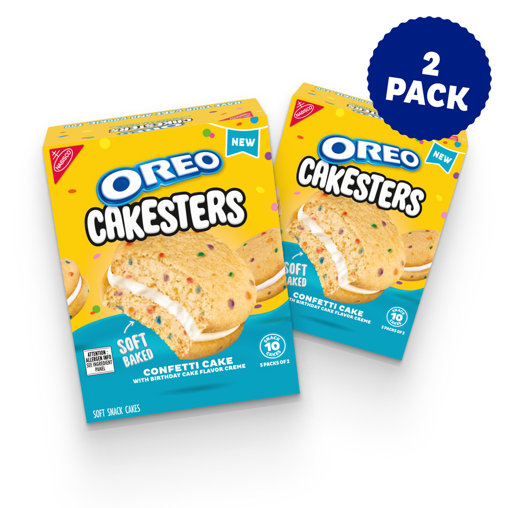 Cakesters Confetti Cake Soft Snack Cakes, Snack Packs, 2 Pack R8