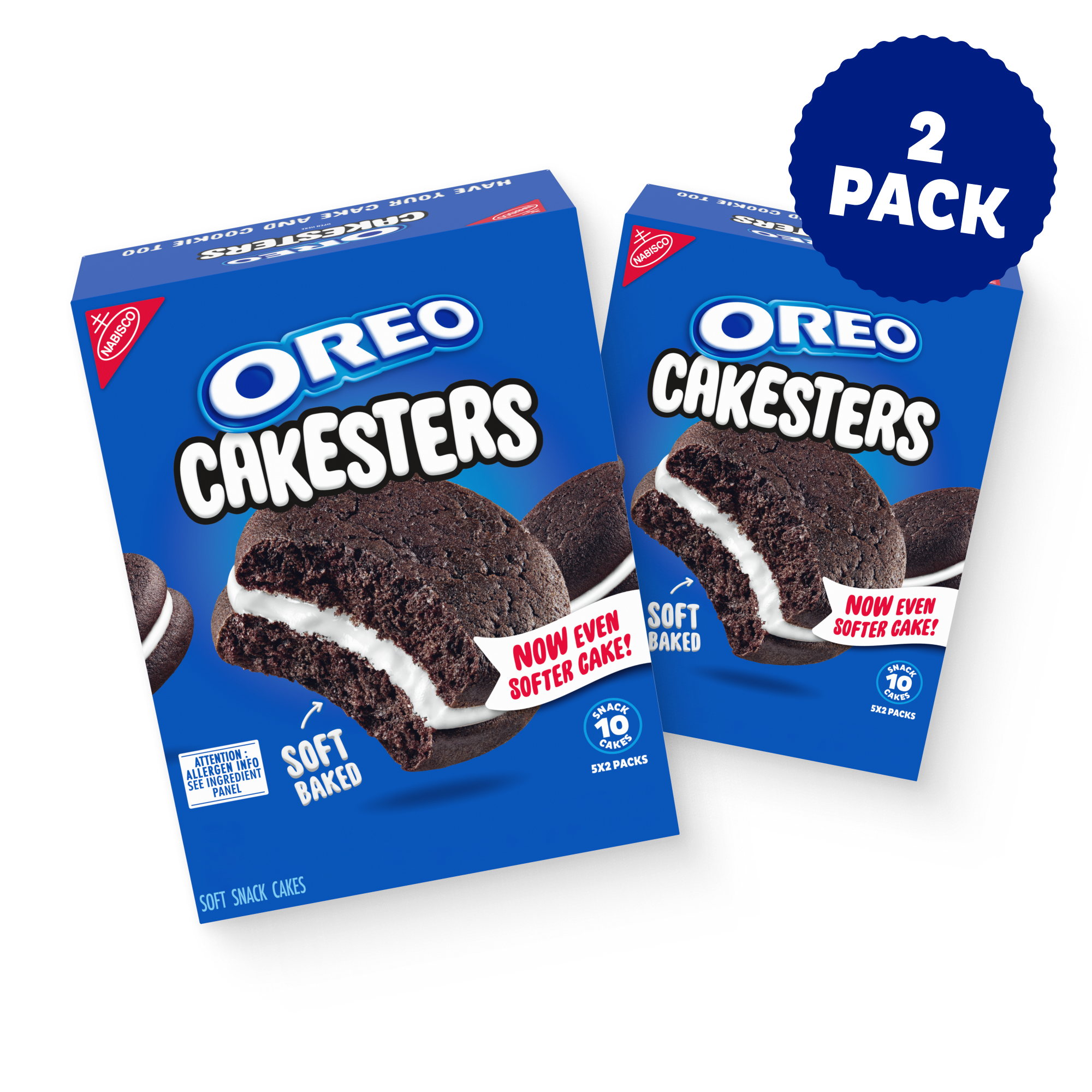 Cakesters Soft Snack Cakes, Snack Packs, 2 Pack E6