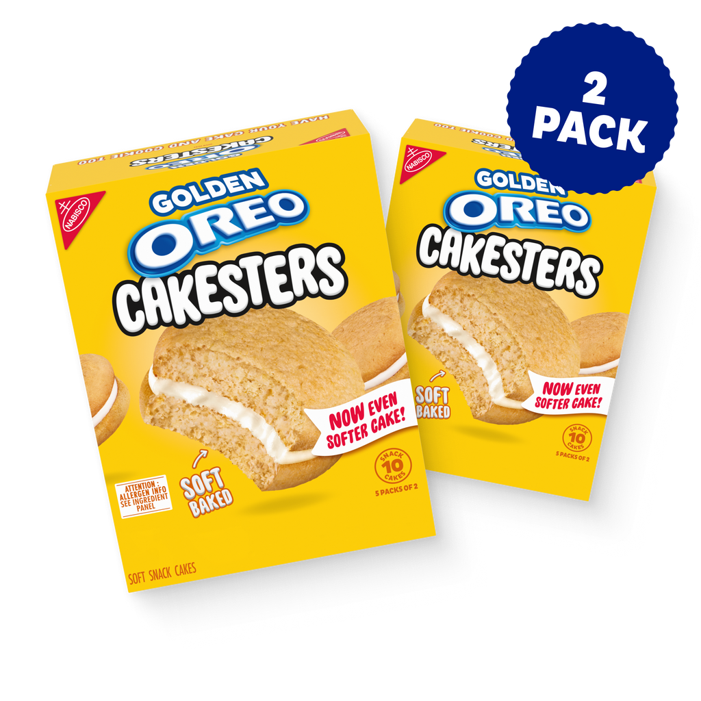 Golden Cakesters Soft Snack Cakes, Snack Packs, 2 Pack Q3