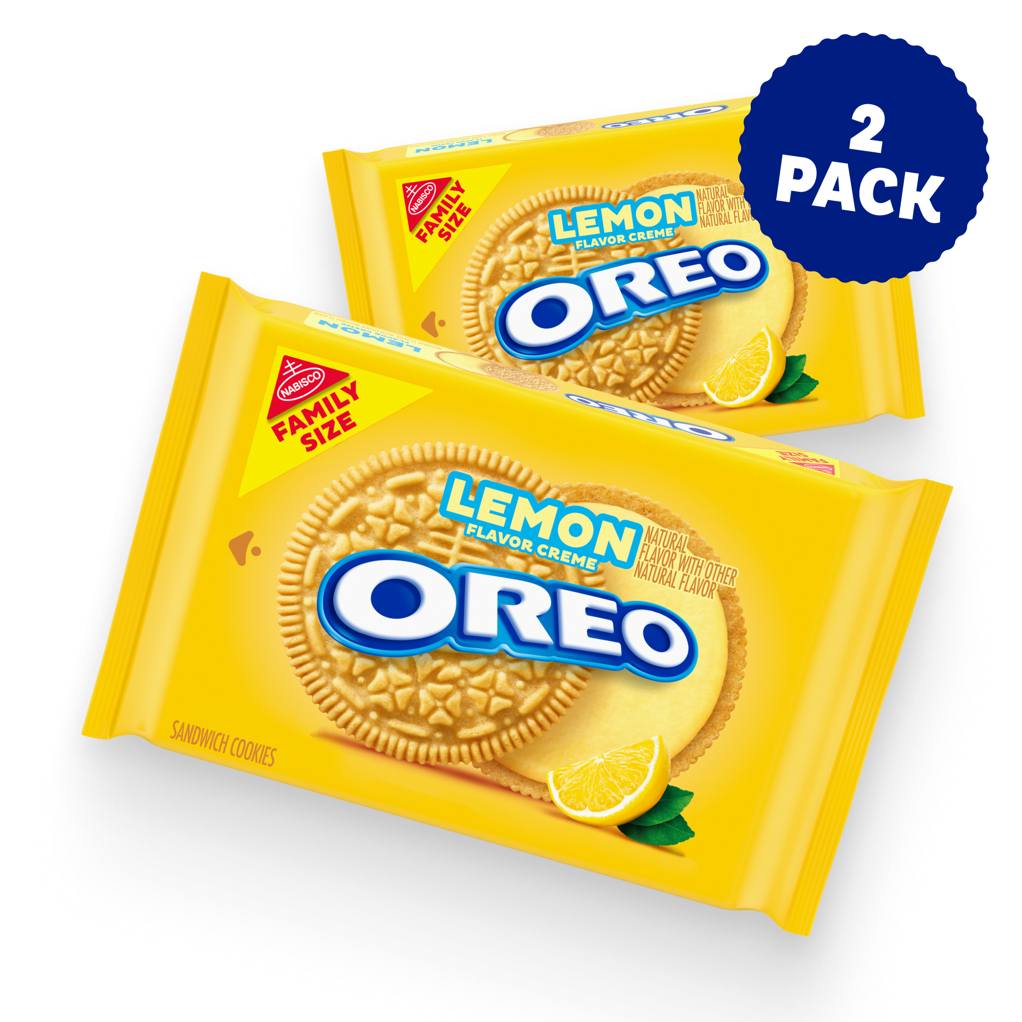 Lemon Creme Sandwich Cookies, Family Size, 2 Pack D8
