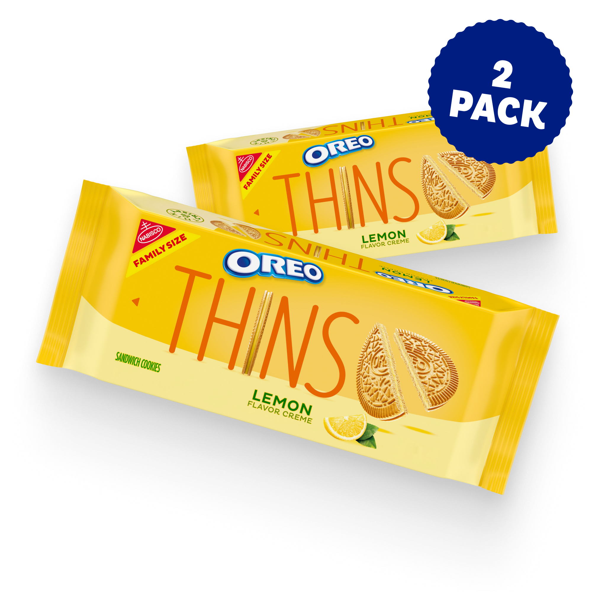 Thins Lemon Creme Sandwich Cookies, Family Size, 2 Pack I8