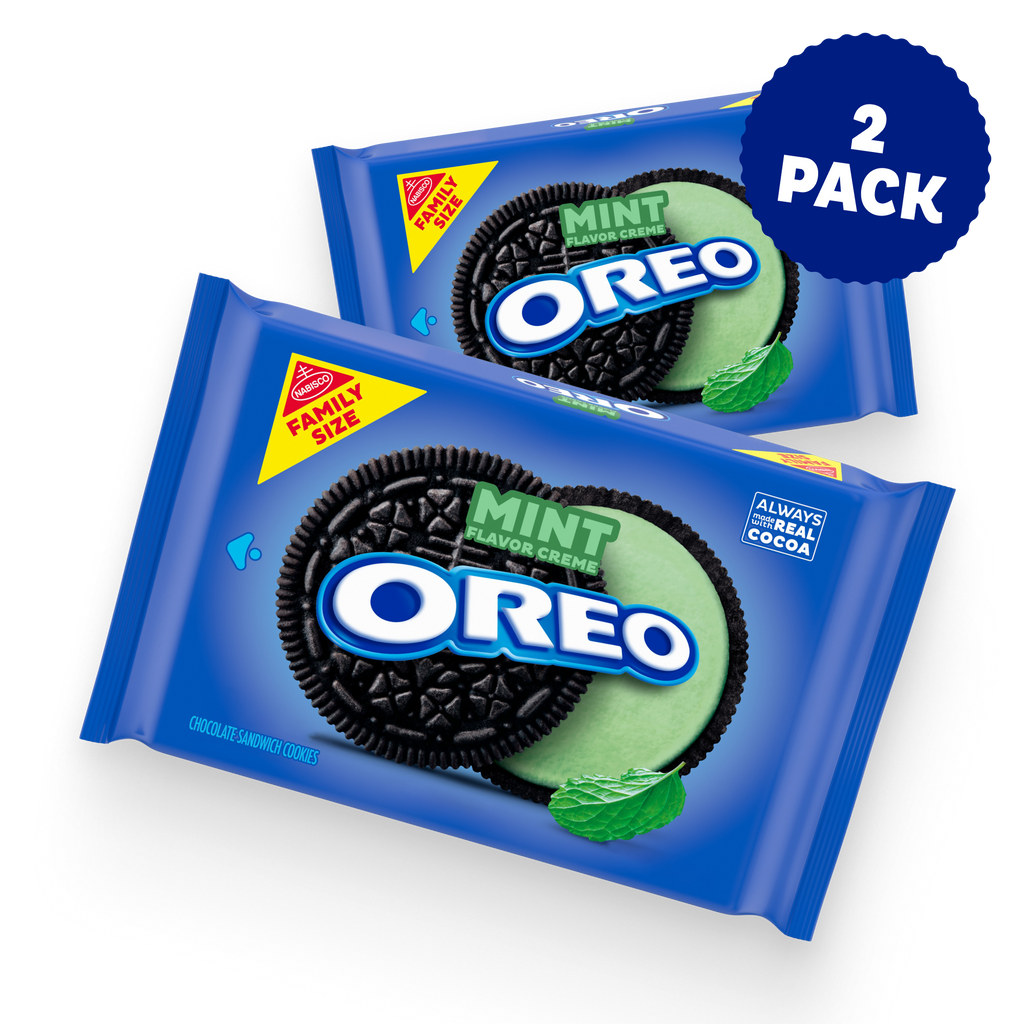 Mint Creme Chocolate Sandwich Cookies, Family Size, 2 Pack B6