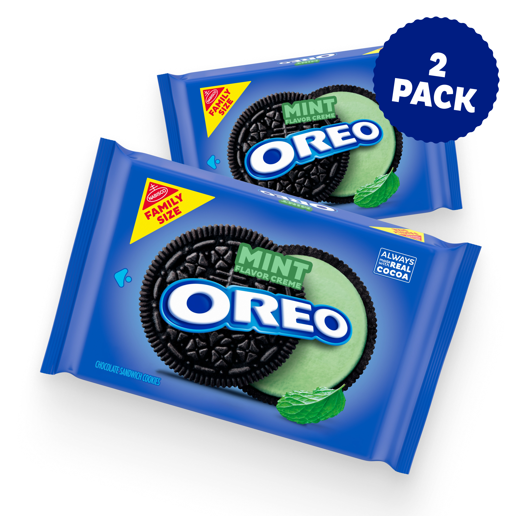 Mint Creme Chocolate Sandwich Cookies, Family Size, 2 Pack B6