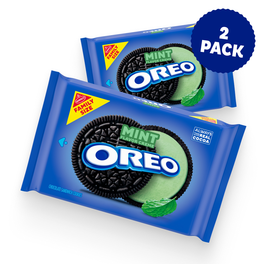 Mint Creme Chocolate Sandwich Cookies, Family Size, 2 Pack B6