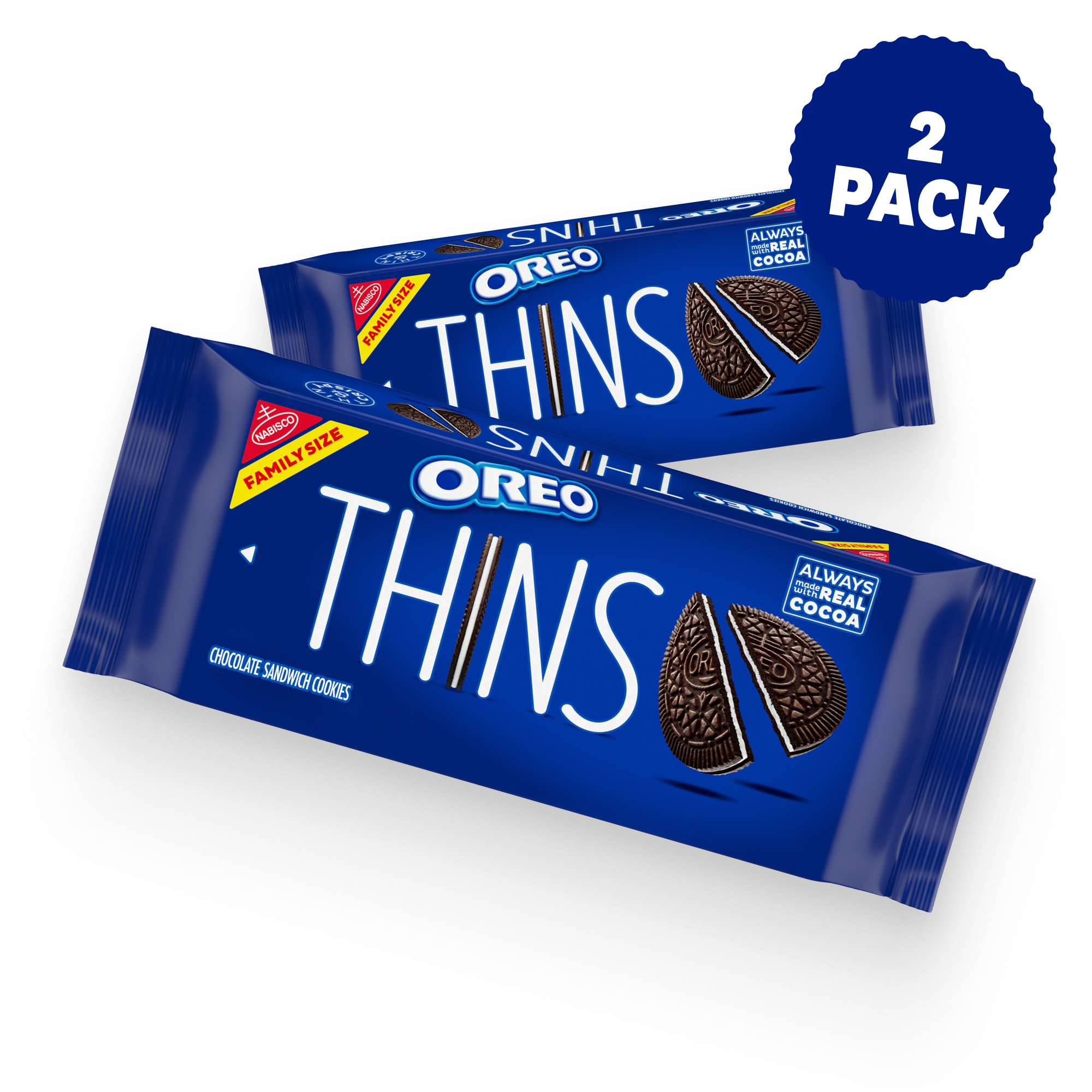 Thins Chocolate Sandwich Cookies, Family Size, 2 Pack H8