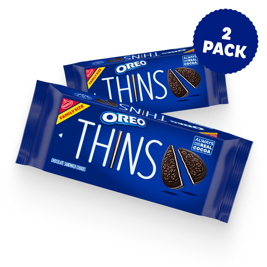 Thins Chocolate Sandwich Cookies, Family Size, 2 Pack H8