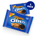 Toffee Crunch Creme With Sugar Crystals Chocolate Sandwich Cookies, Family Size, 2 Pack A8