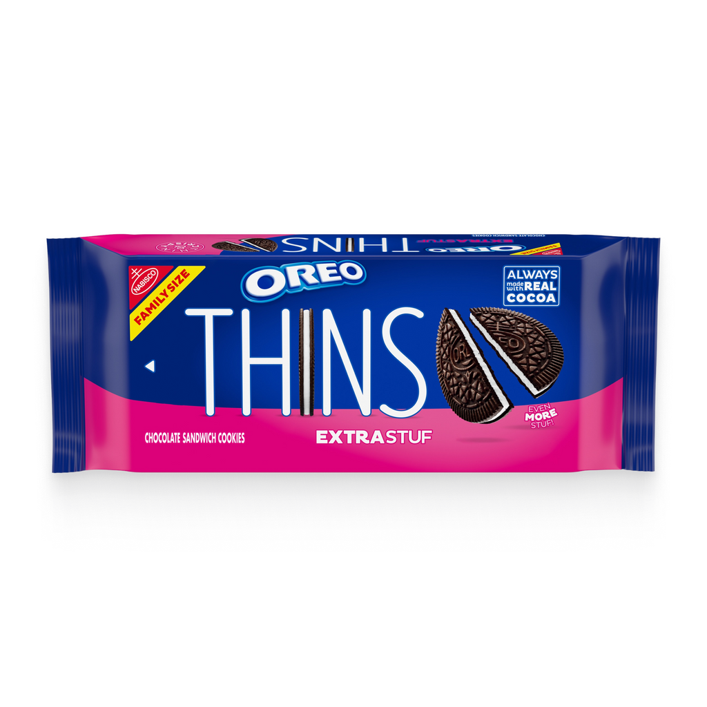 Thins Extra Stuf Chocolate Sandwich Cookies, Family Size R1