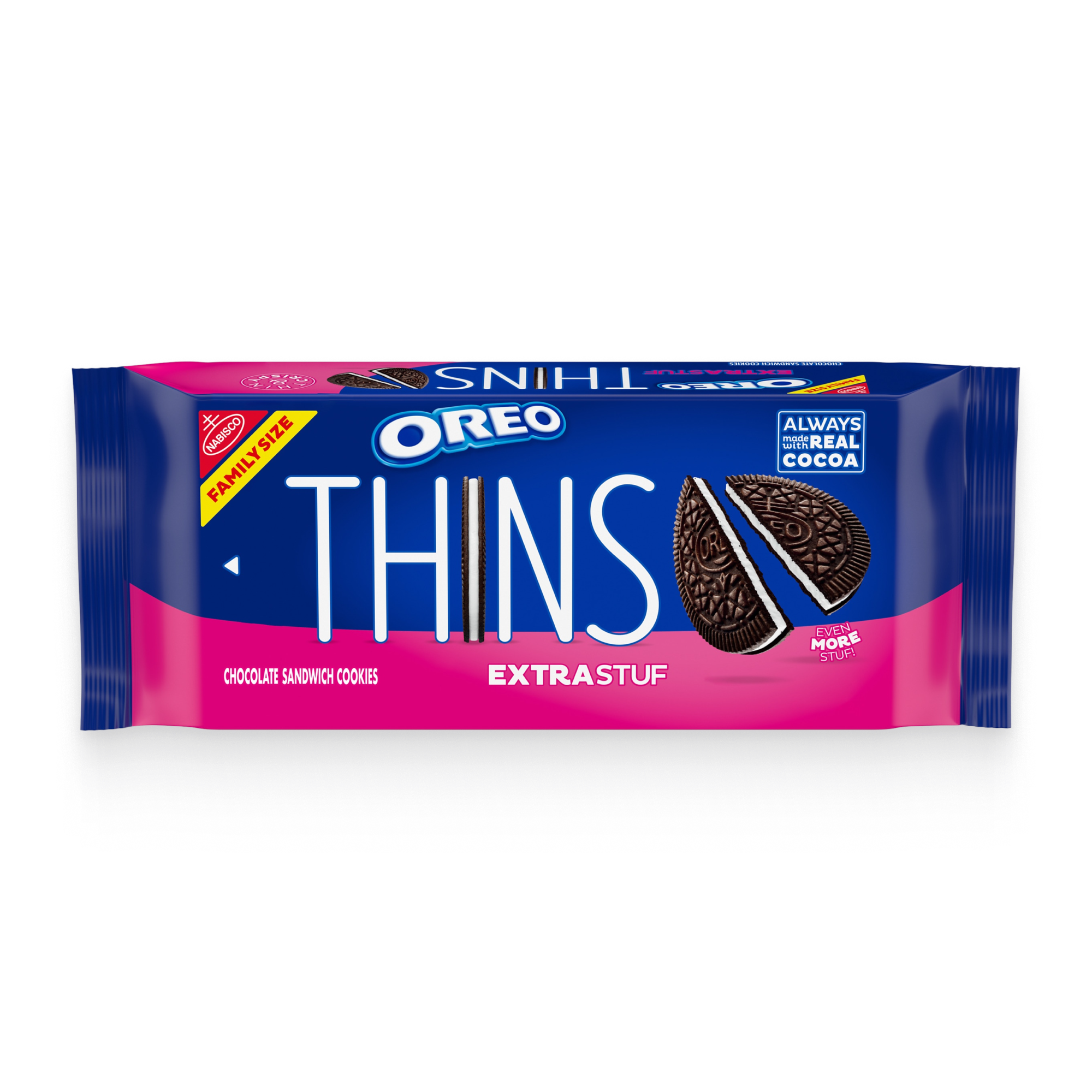 Thins Extra Stuf Chocolate Sandwich Cookies, Family Size R1