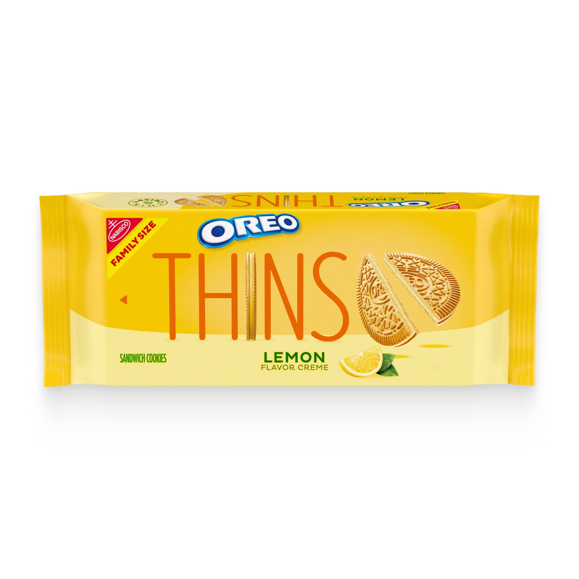 Thins Lemon Creme Sandwich Cookies, Family Size Z4