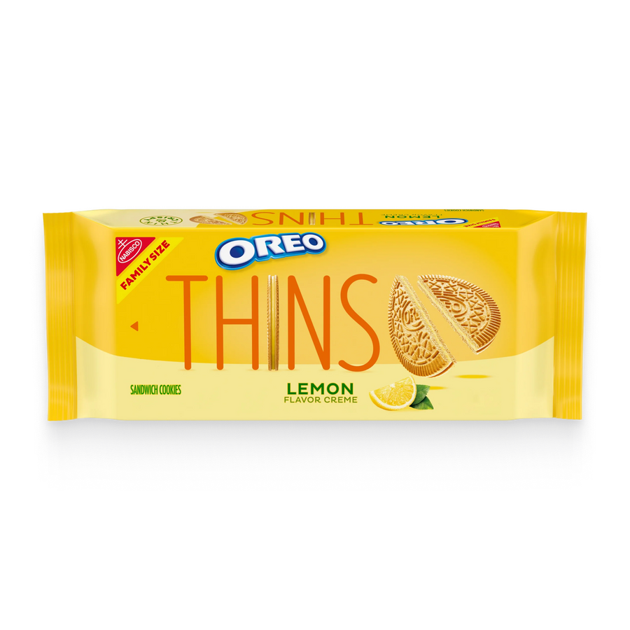 Thins Lemon Creme Sandwich Cookies, Family Size Z4