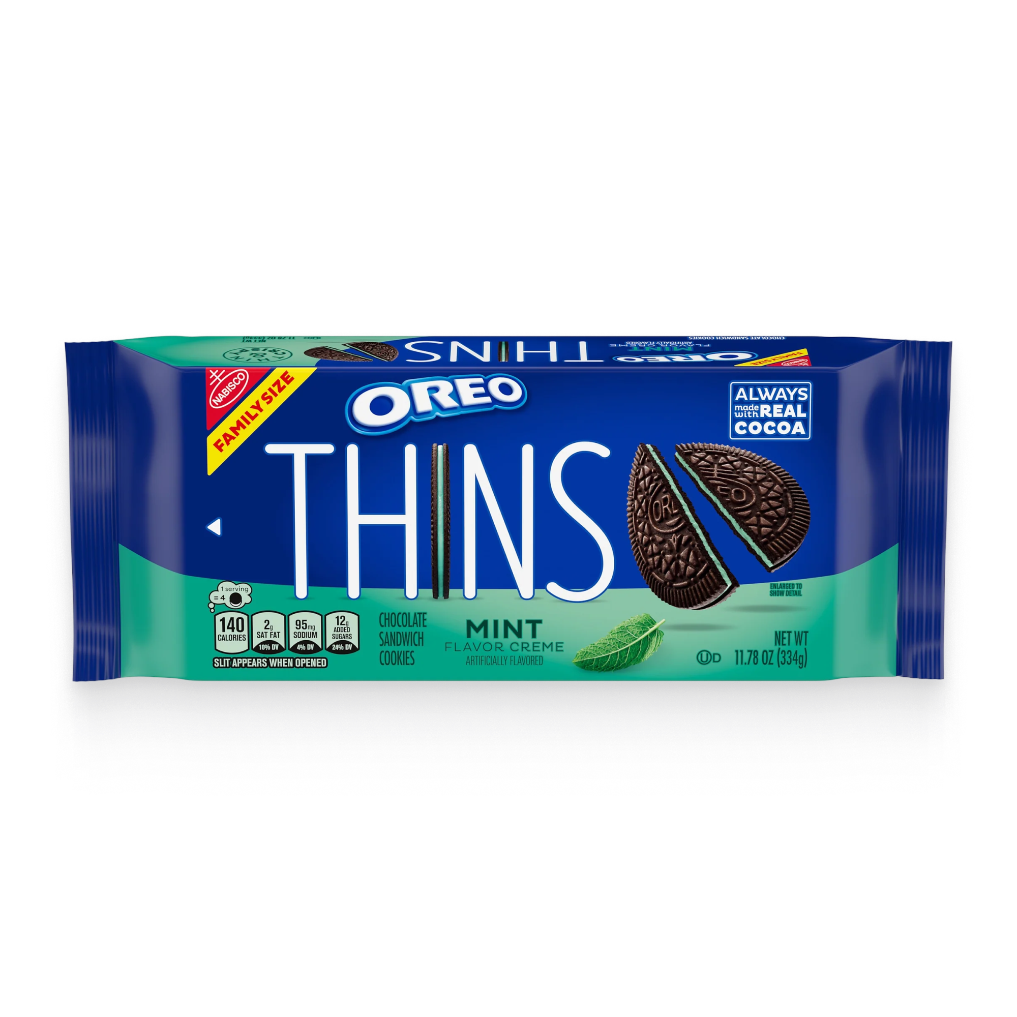 Thins Mint Creme Chocolate Sandwich Cookies, Family Size, 2 Pack S7