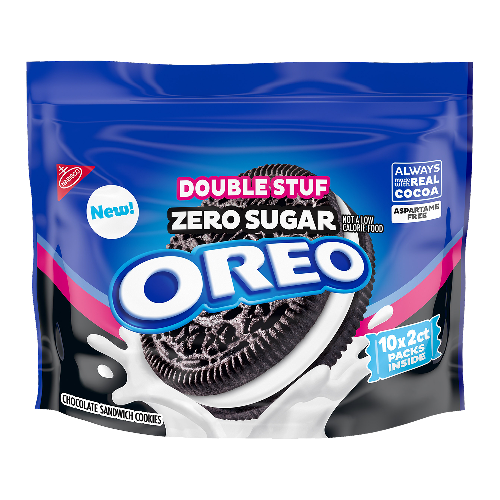 Zero Sugar Double Stuf Chocolate Sandwich Cookies, Snack Packs J0