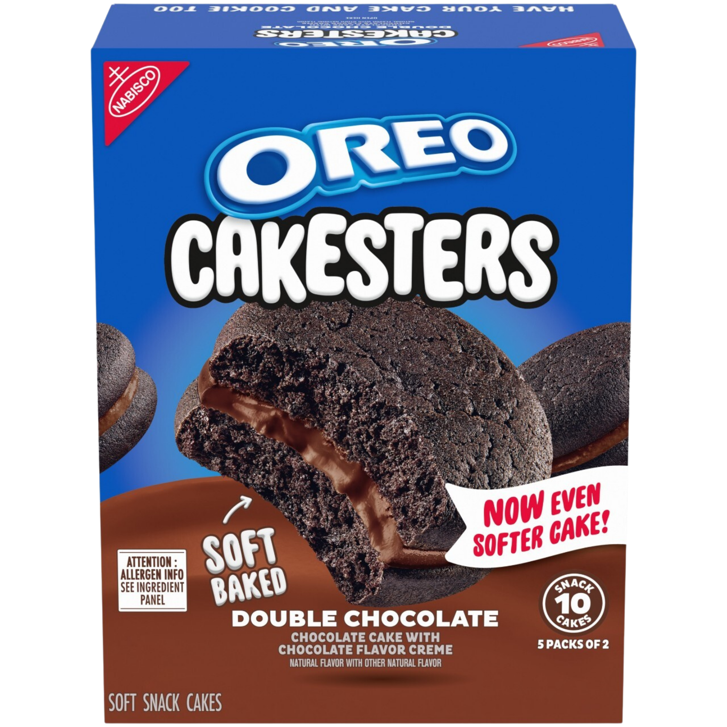 Cakesters Double Chocolate Soft Snack Cakes, Snack Packs G5