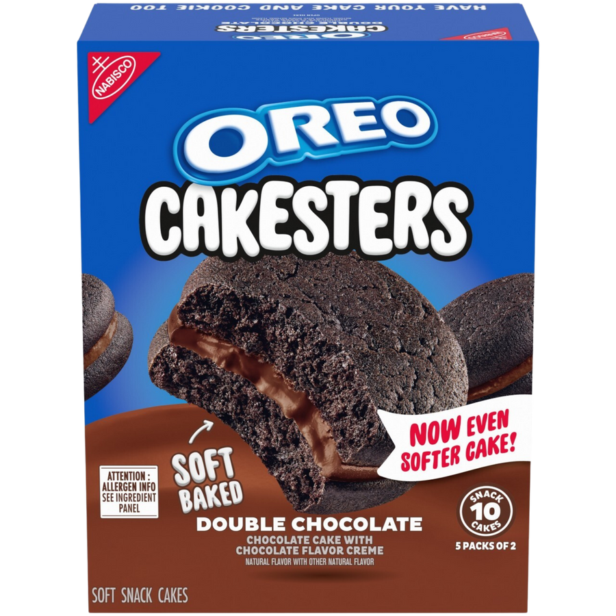 Cakesters Double Chocolate Soft Snack Cakes, Snack Packs G5