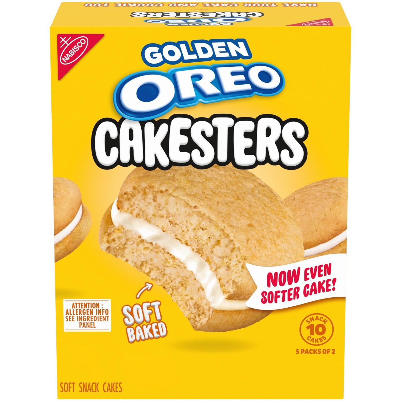 Golden Cakesters Soft Snack Cakes, Snack Packs, 2 Pack Q3